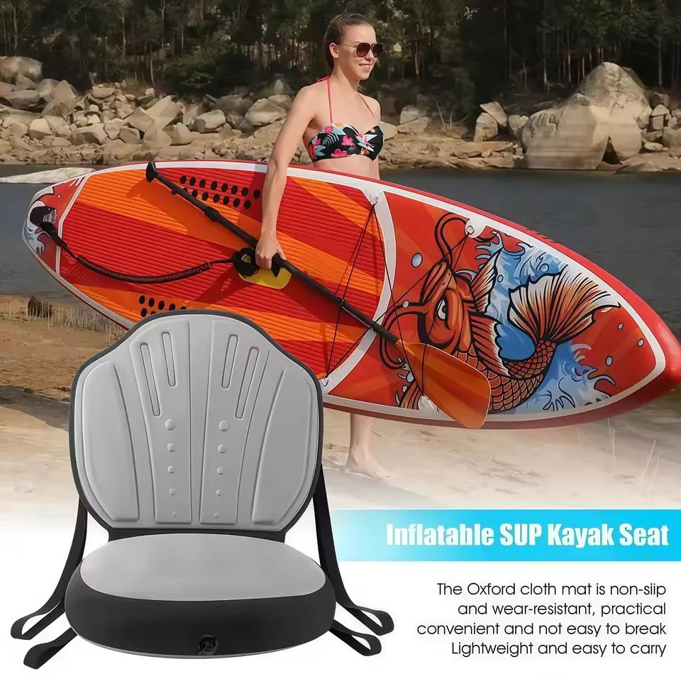 Inflatable Kayak Seat - Adjustable SUP Paddleboard Cushion