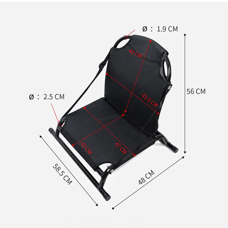 Foldable SUP & Kayak Seat | Aluminum Adjustable Backrest Chair