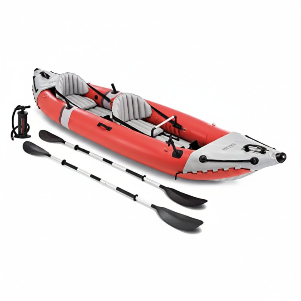 Excursion Pro A2 Inflatable Kayak Set - 2-Person PVC Fishing Kayak