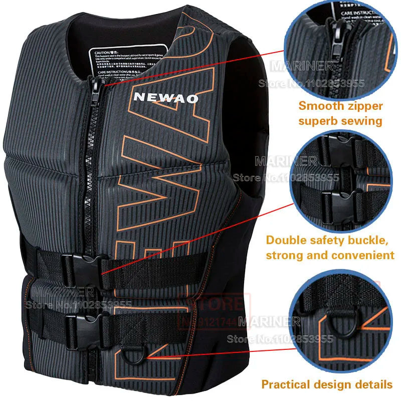 Neoprene Impact Vest - CE Approved Wakesurf & Watersports Comp Vest