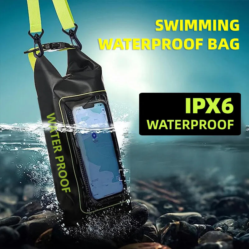 Waterproof PVC Dry Bag with Touch Screen for Kayaking & Swimming
