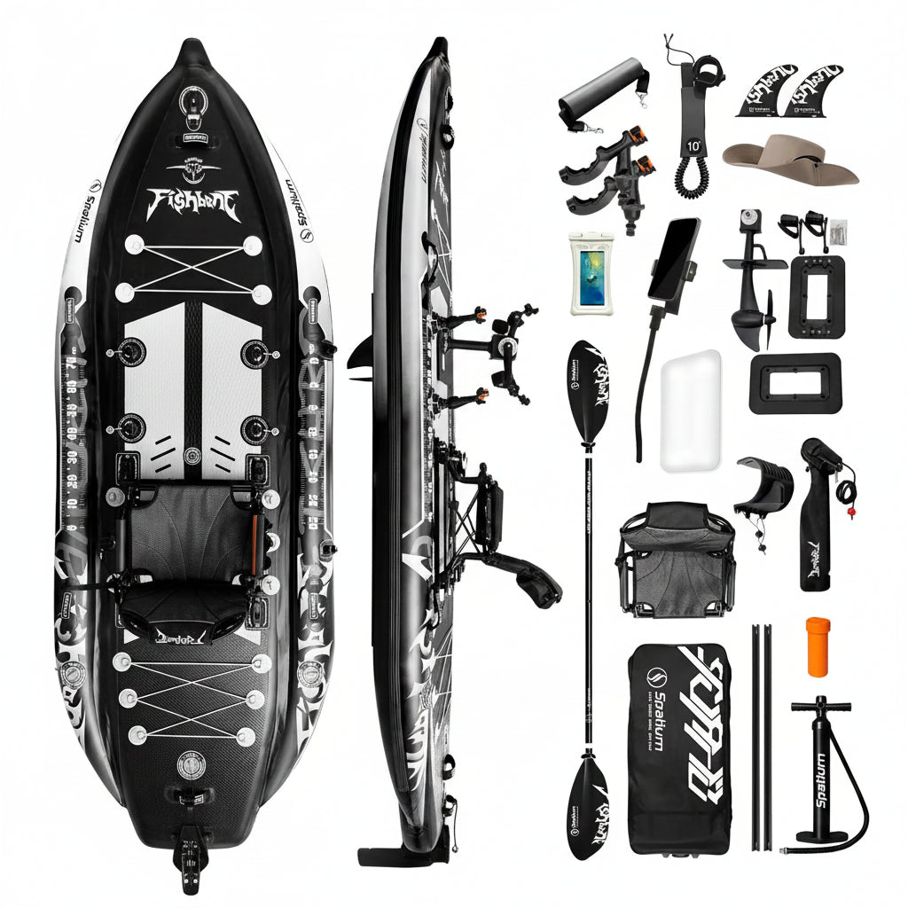 11ft Pedal Power Fishing Kayak - 660lb Capacity
