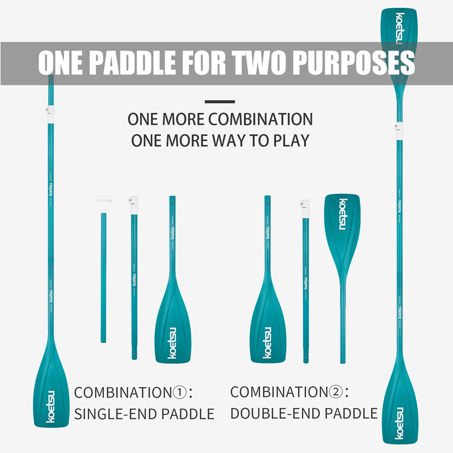 Dual-Use Aluminum Alloy Paddle for Kayak & SUP - KOETSU S05