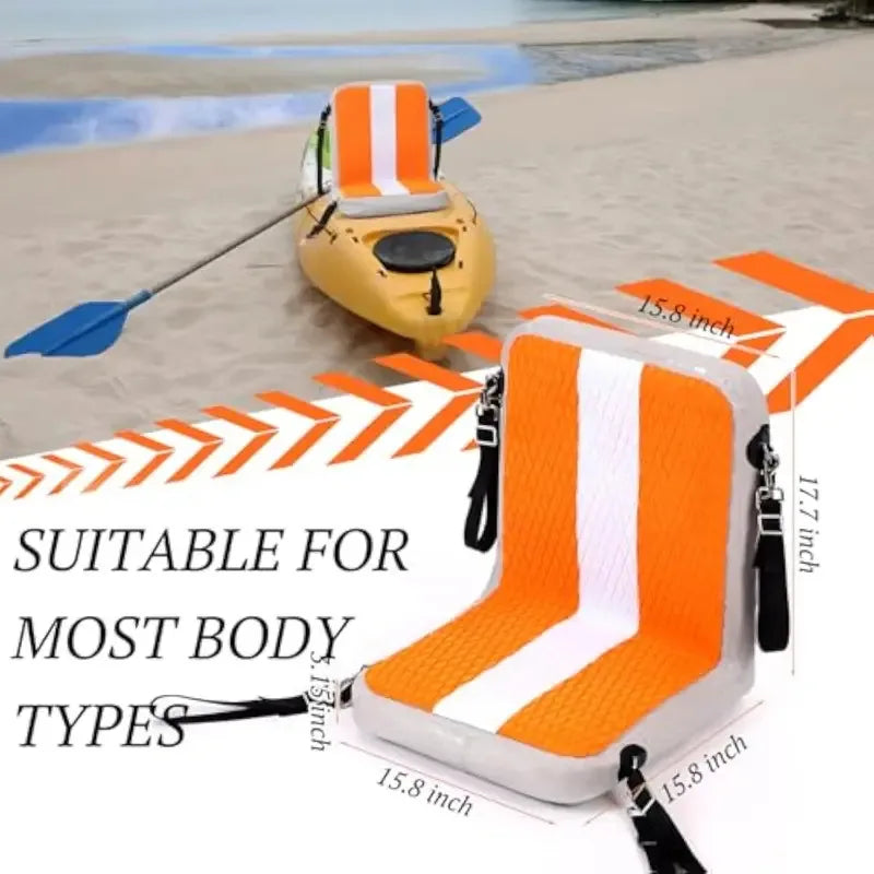 Inflatable Kayak Seat PVC Cushion for SUP, Canoe & Fishing Boats
