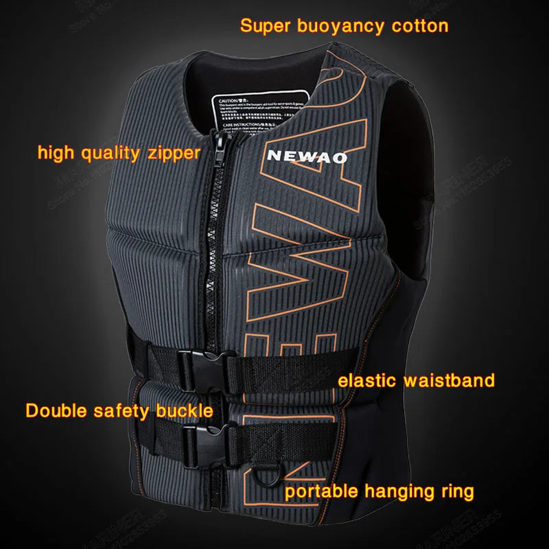 Neoprene Impact Vest - CE Approved Wakesurf & Watersports Comp Vest