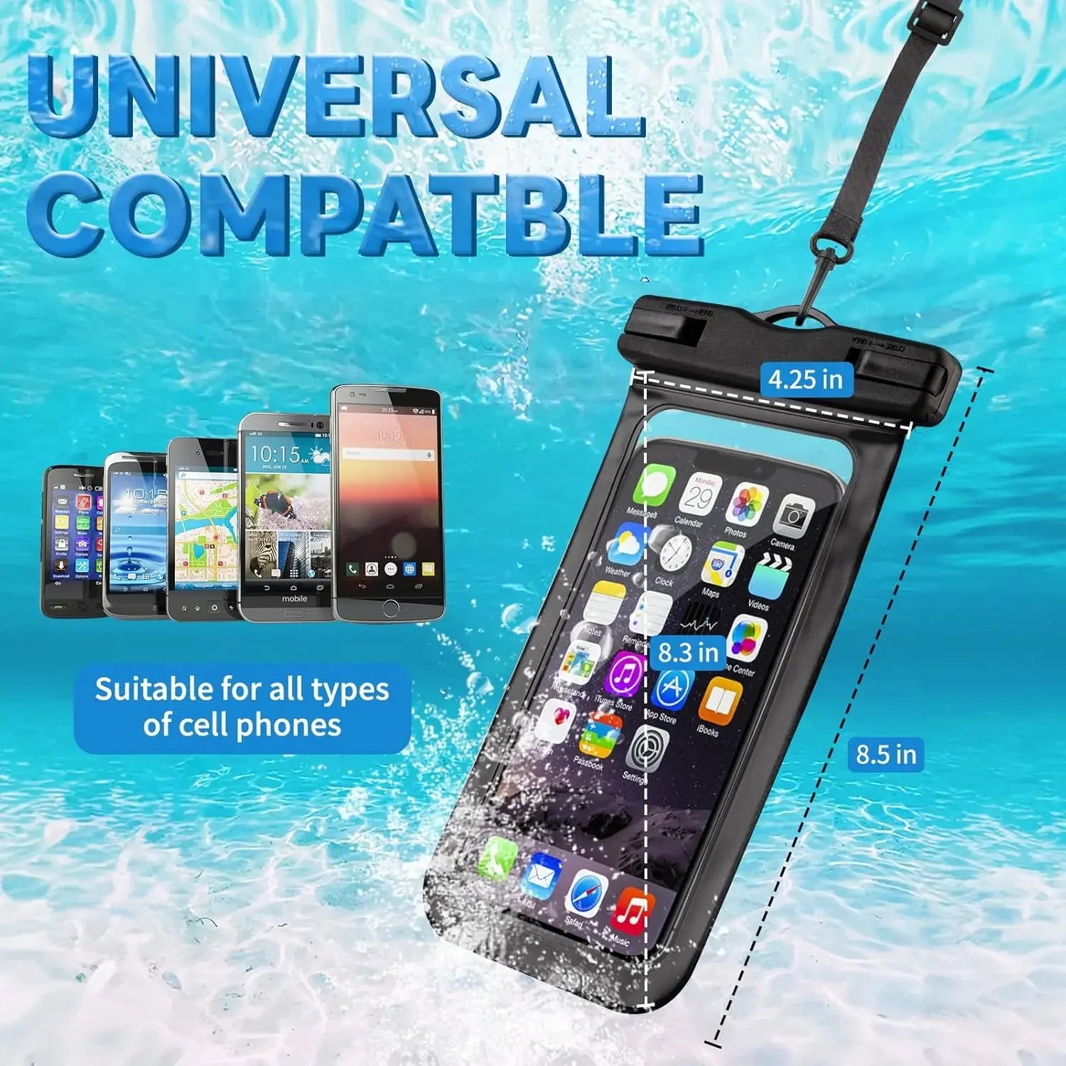 Universal Floating Waterproof Phone Pouch for Swimming & Diving