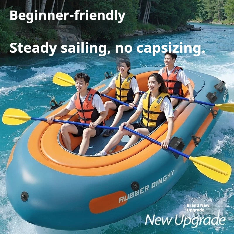 Inflatable PVC Kayak - Durable Portable Fishing & Rafting Boat