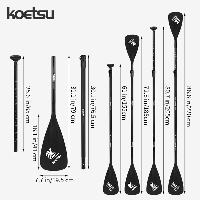 KOETSU 2-in-1 Adjustable Aluminum SUP & Kayak Paddle