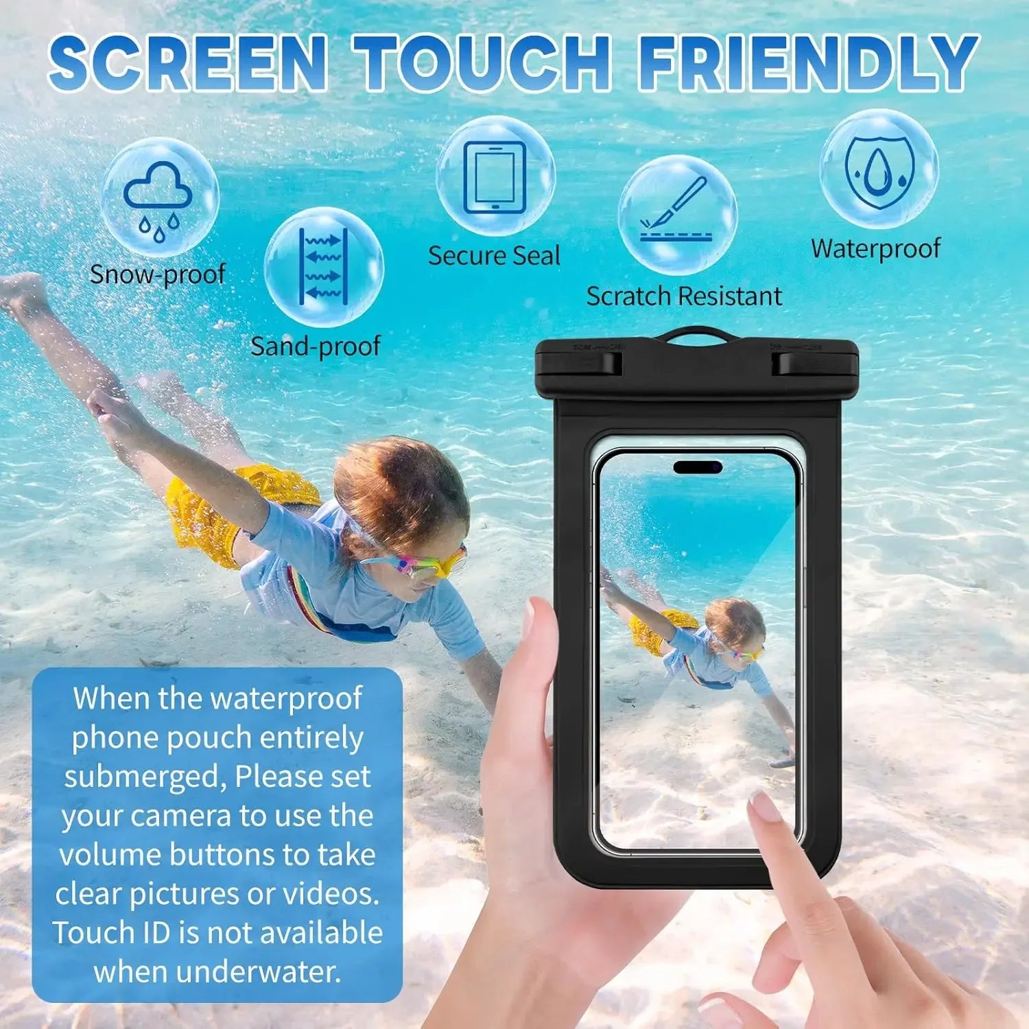 Universal Floating Waterproof Phone Pouch for Swimming & Diving