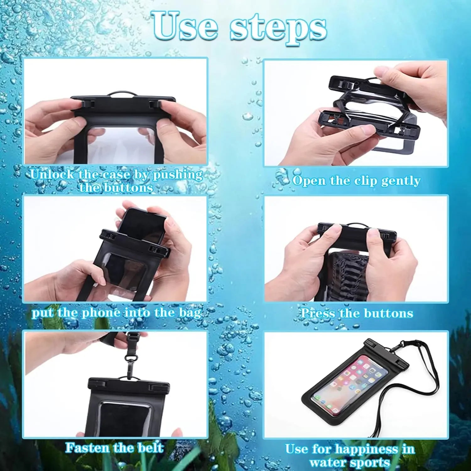 Universal Floating Waterproof Phone Pouch for Swimming & Diving