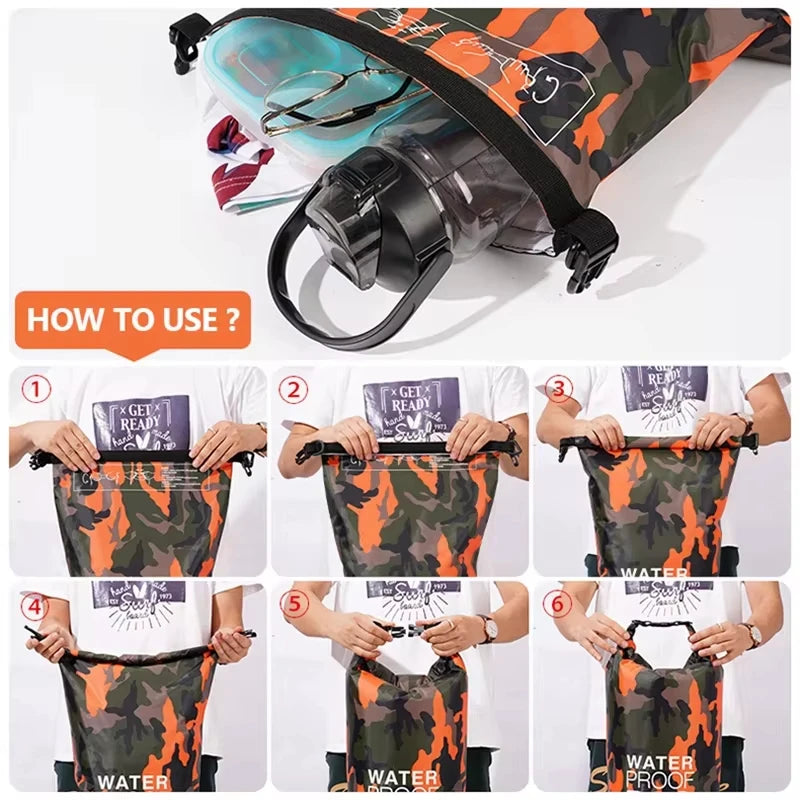 Waterproof PVC Dry Bag Backpack for Kayaking & Swimming