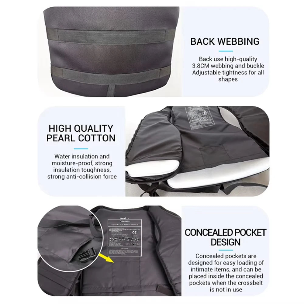 Premium Neoprene Life Jacket - Adult & Youth Water Sports Vest