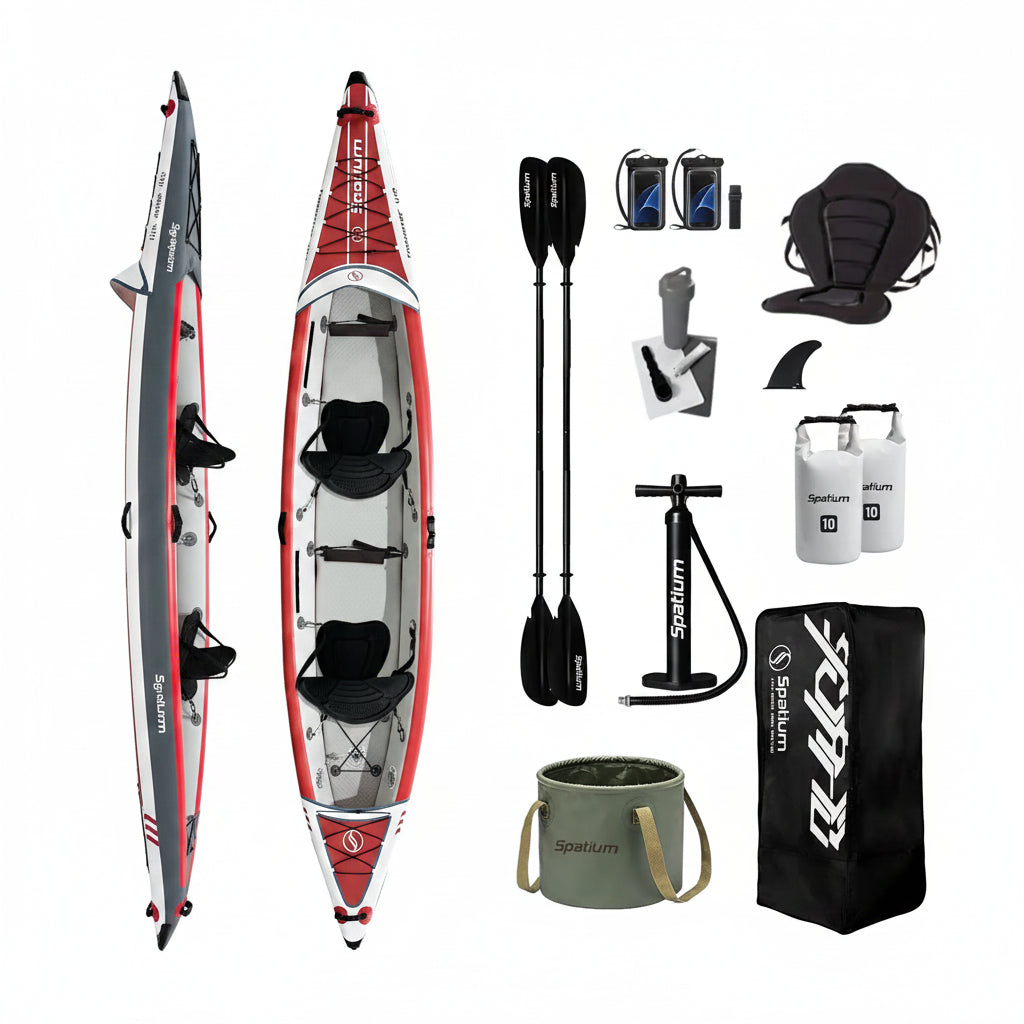 Inflatable Fishing Kayak - DropStitch Floor 2-3 Person Canoe