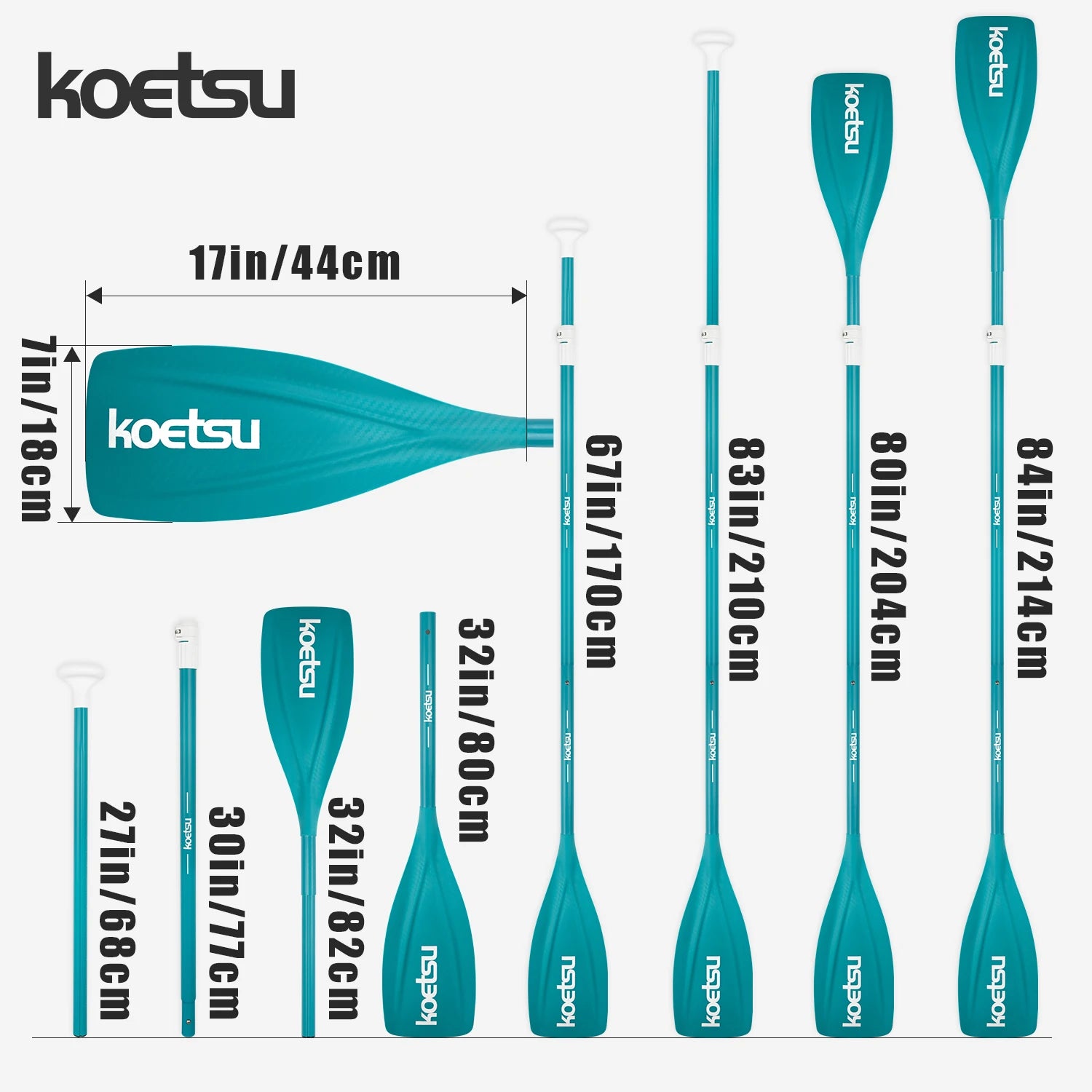 Dual-Use Aluminum Alloy Paddle for Kayak & SUP - KOETSU S05