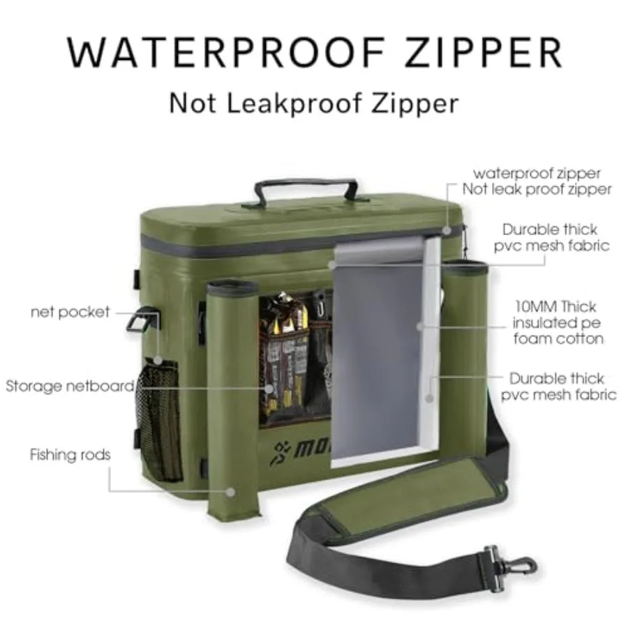 Waterproof Kayak Seat Back Cooler - Insulated Portable Ice Chest