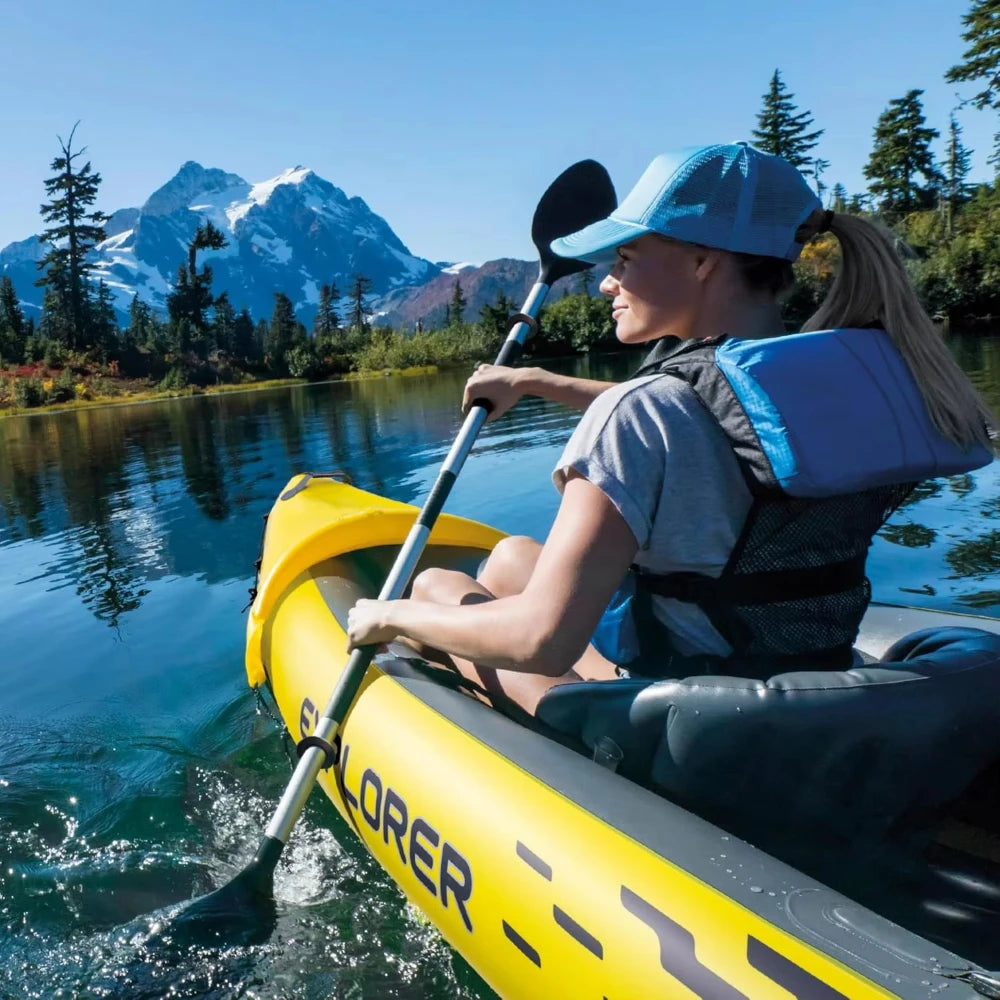 K2 2-Person Inflatable Kayak - Heavy Duty PVC Fishing Boat