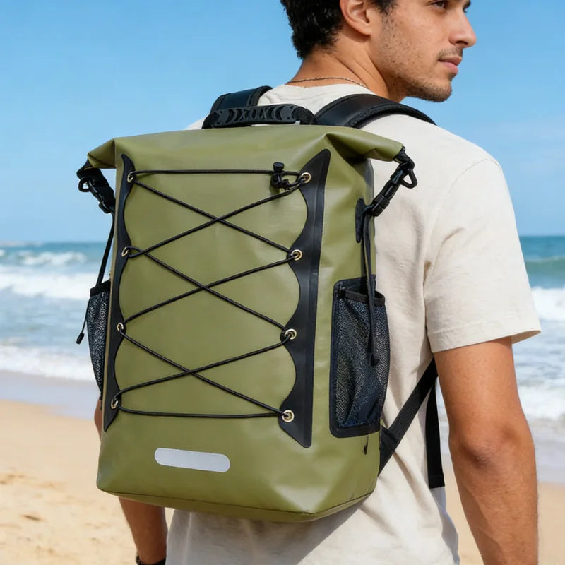 30L Waterproof Dry Bag Backpack PVC for Kayaking, Hiking & Camping