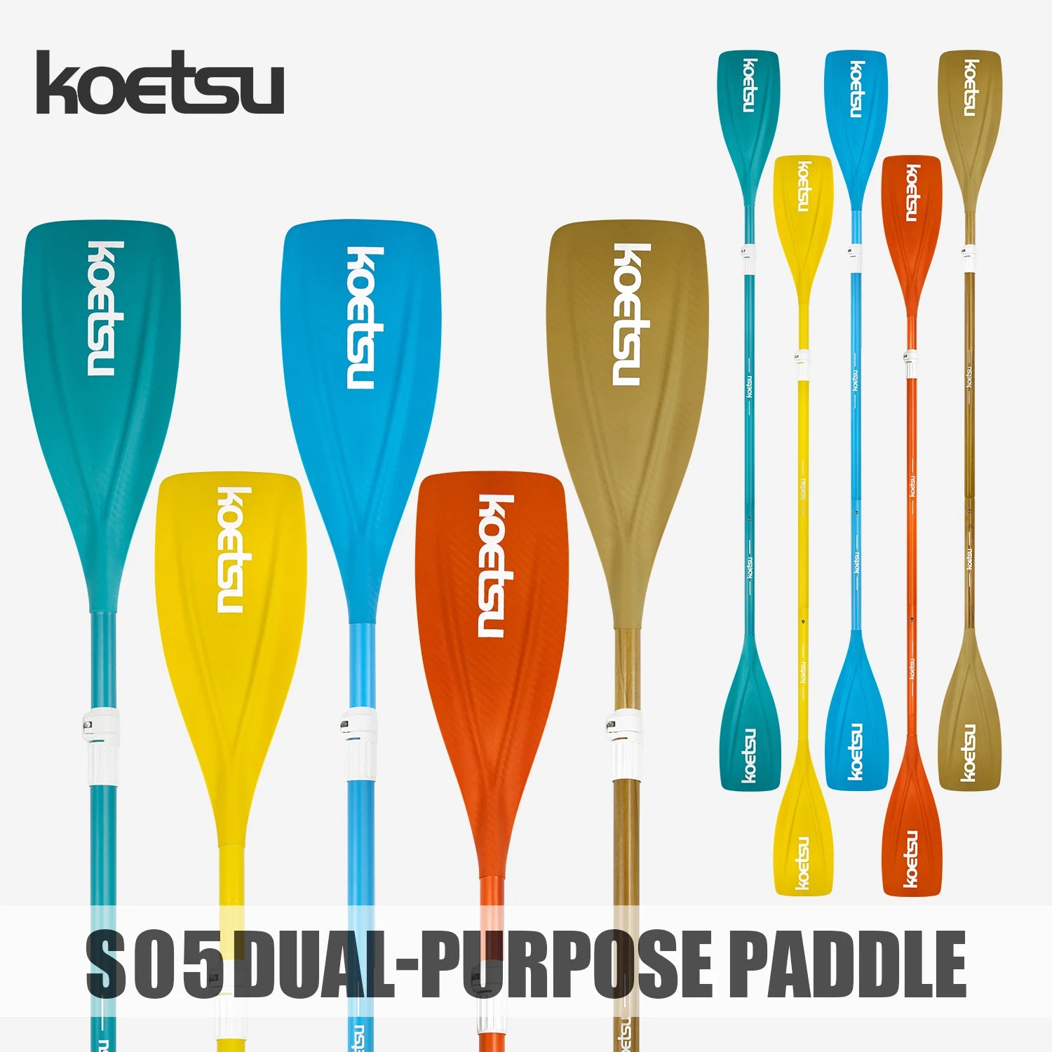 Dual-Use Aluminum Alloy Paddle for Kayak & SUP - KOETSU S05