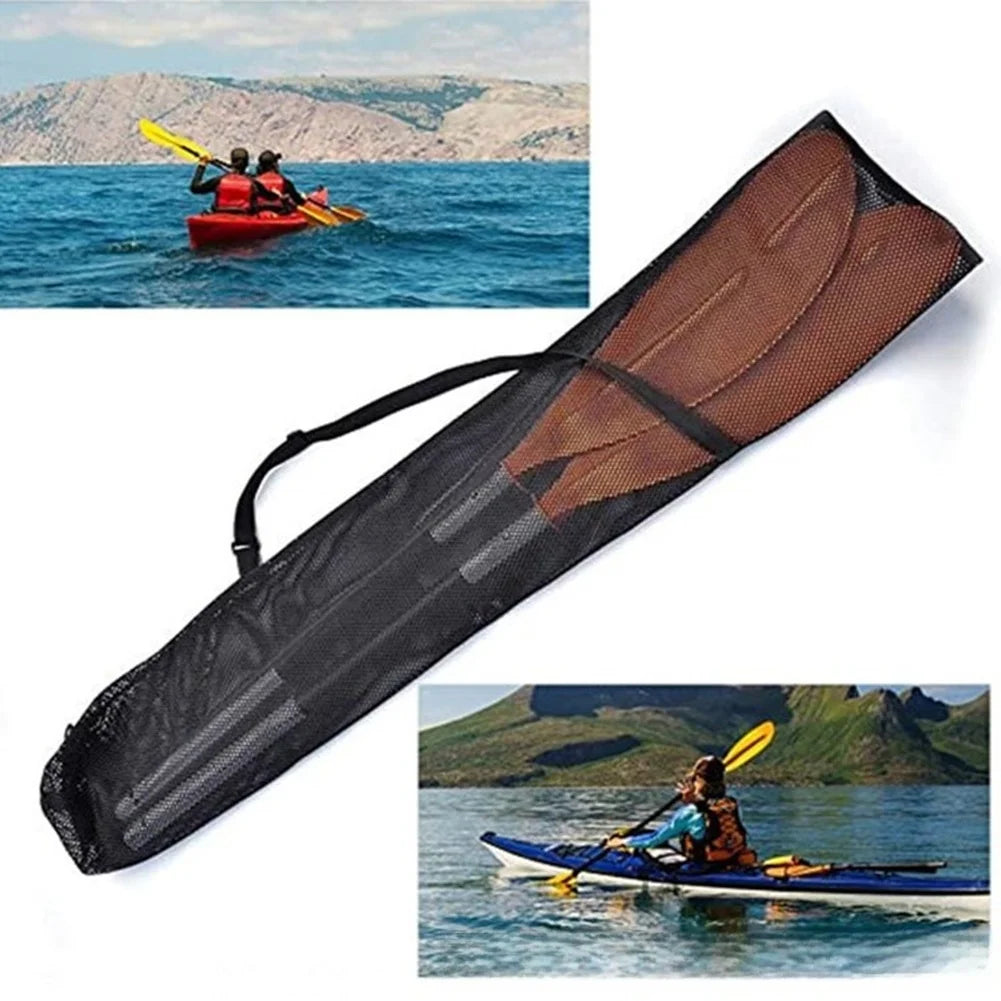 Mesh Kayak Paddle Bag - Adjustable Strap Storage for Kayaking