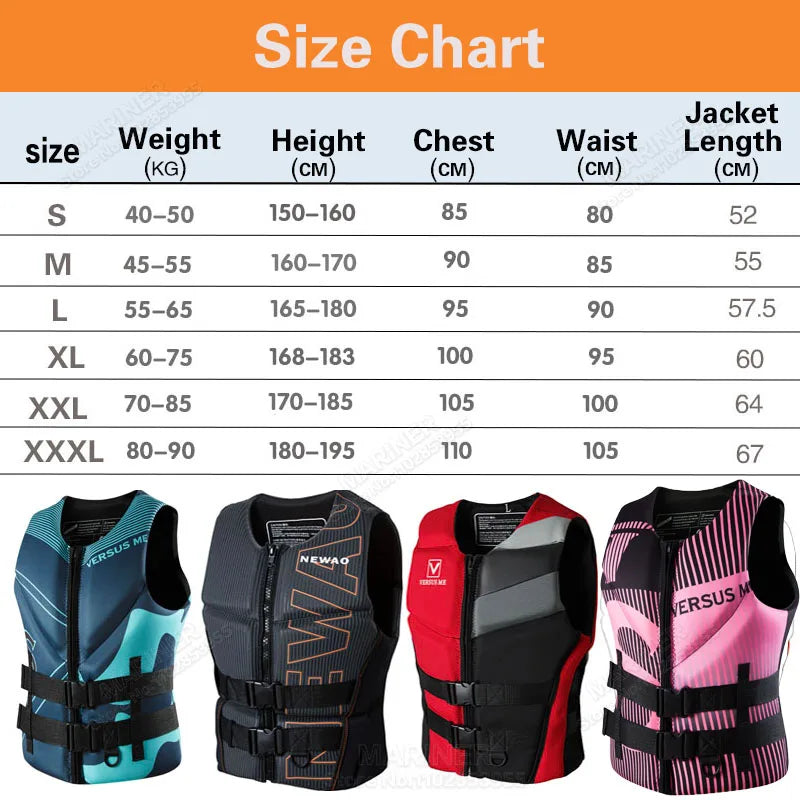 Neoprene Impact Vest - CE Approved Wakesurf & Watersports Comp Vest